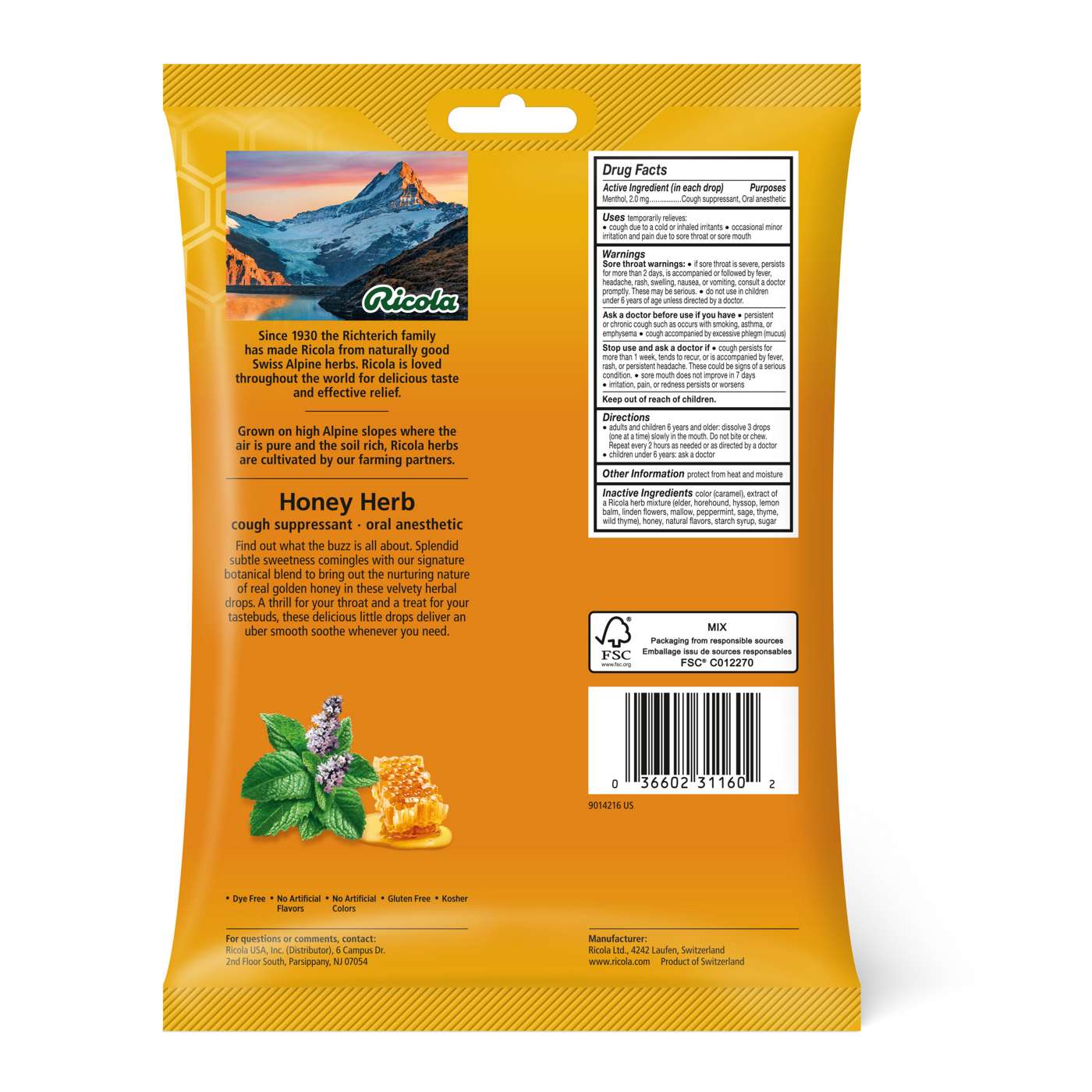 Ricola Cough Drops - Honey Herb; image 2 of 2