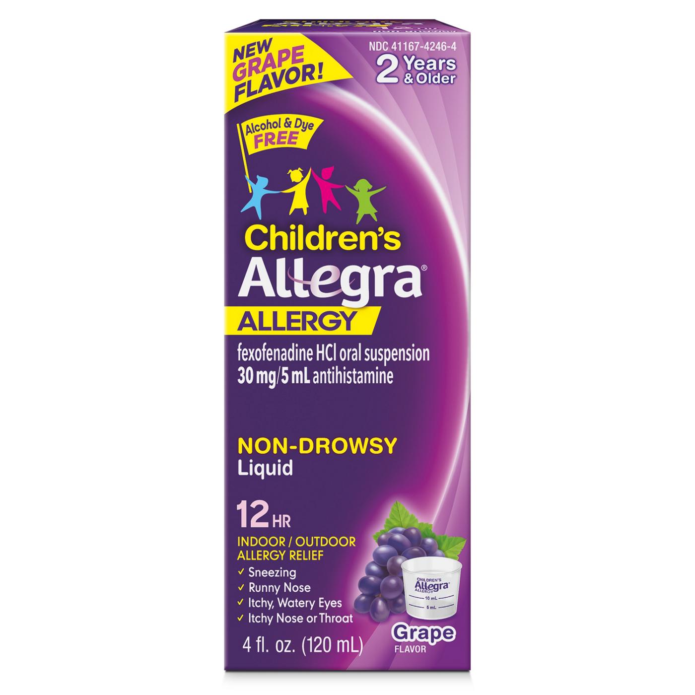 Allegra Children's Allergy 12 Hour Non-Drowsy Liquid - Grape; image 1 of 6