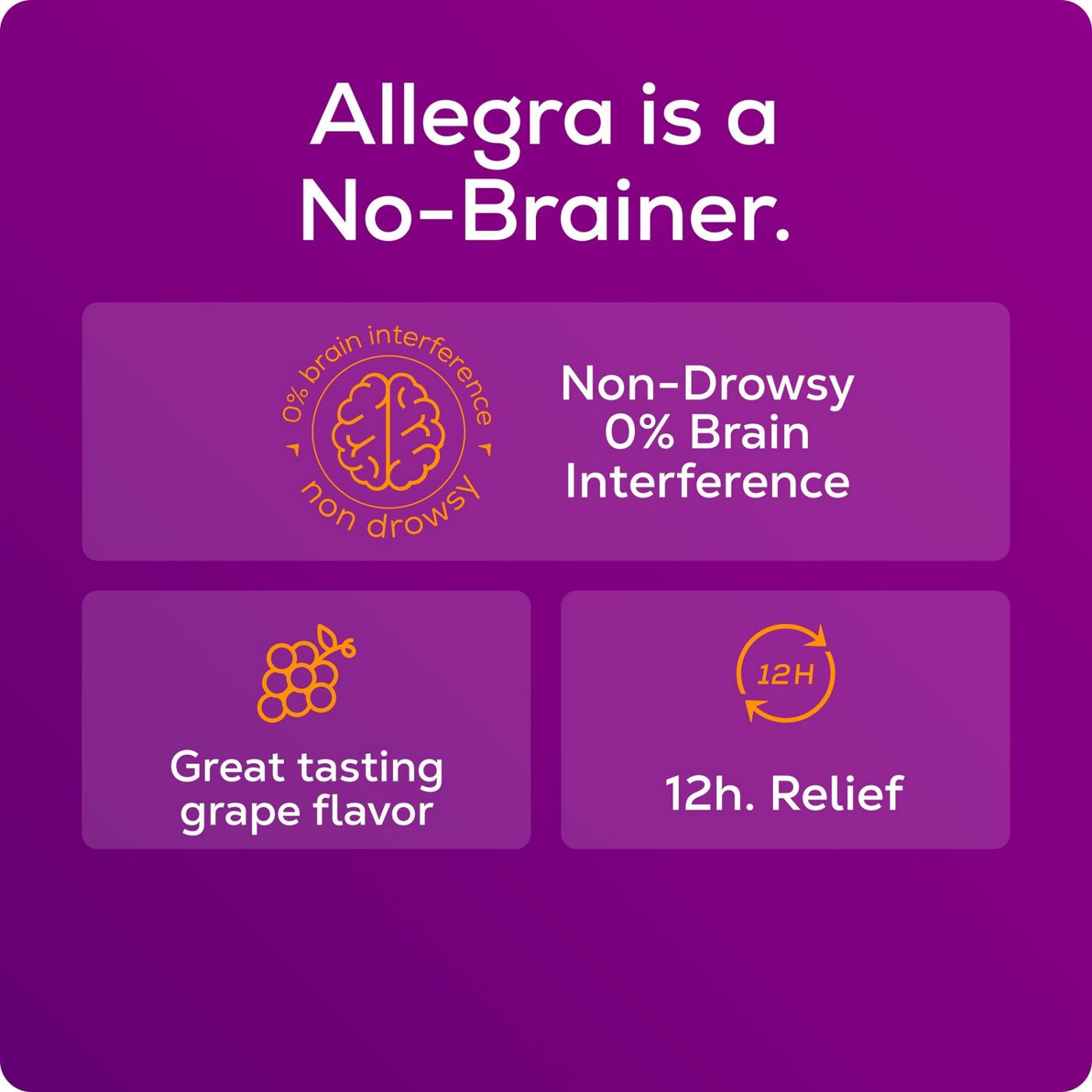 Allegra Children's 12 Hr Allergy Relief Non-Drowsy Liquid; image 4 of 8