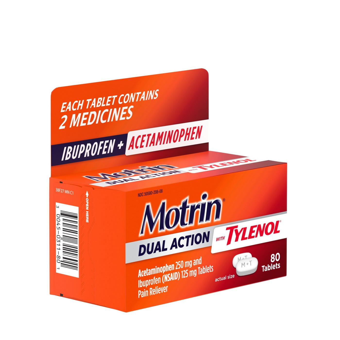 Motrin Dual Action With Tylenol Tablets; image 2 of 3