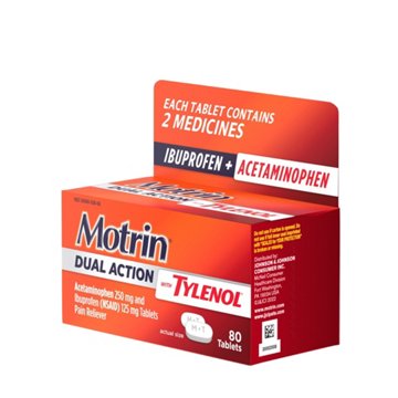 Motrin Dual Action With Tylenol Tablets
