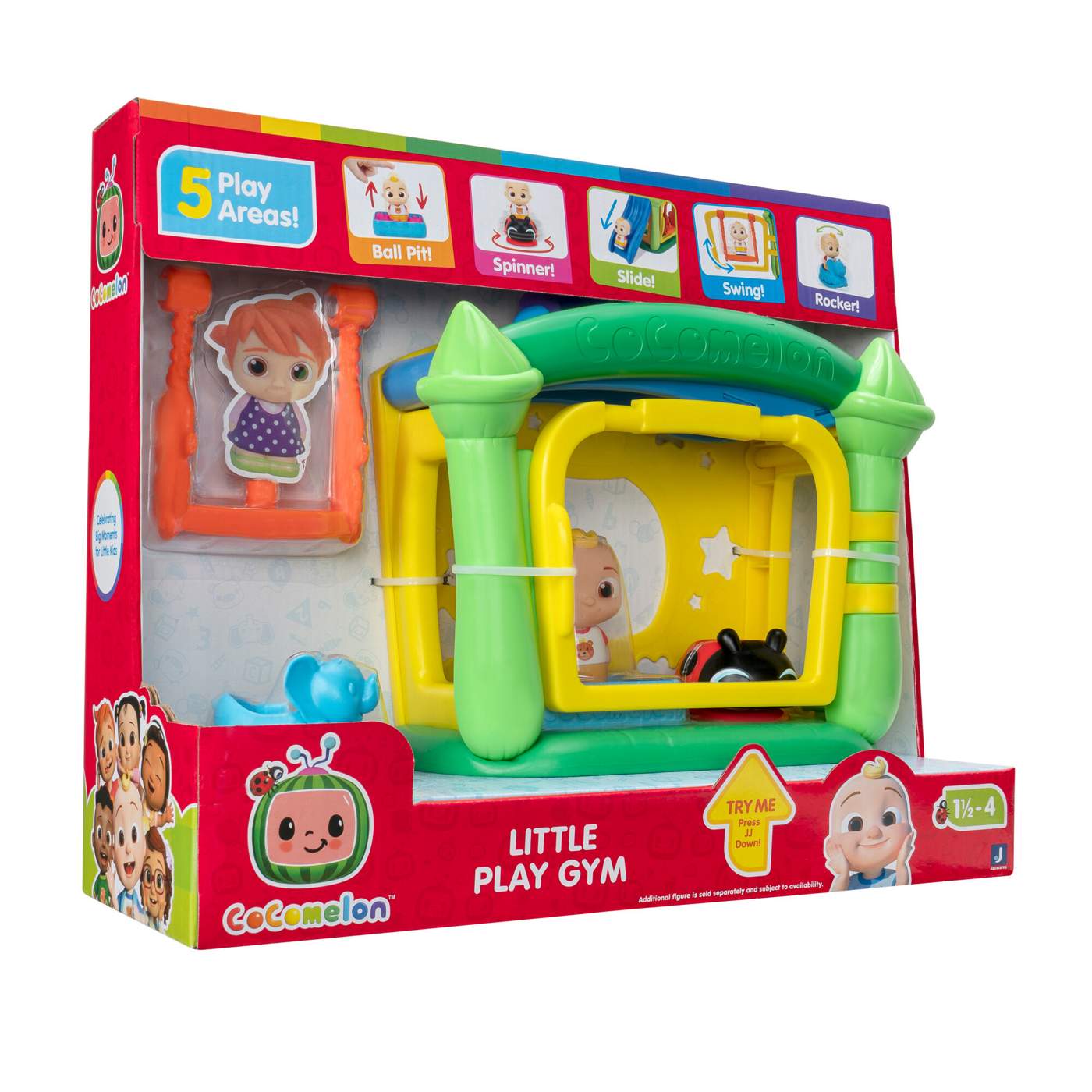 CoComelon Little Play Gym Playset - Five Play Areas Featuring JJ Figure -  Carry & Go - Toys for Toddlers and Preschoolers