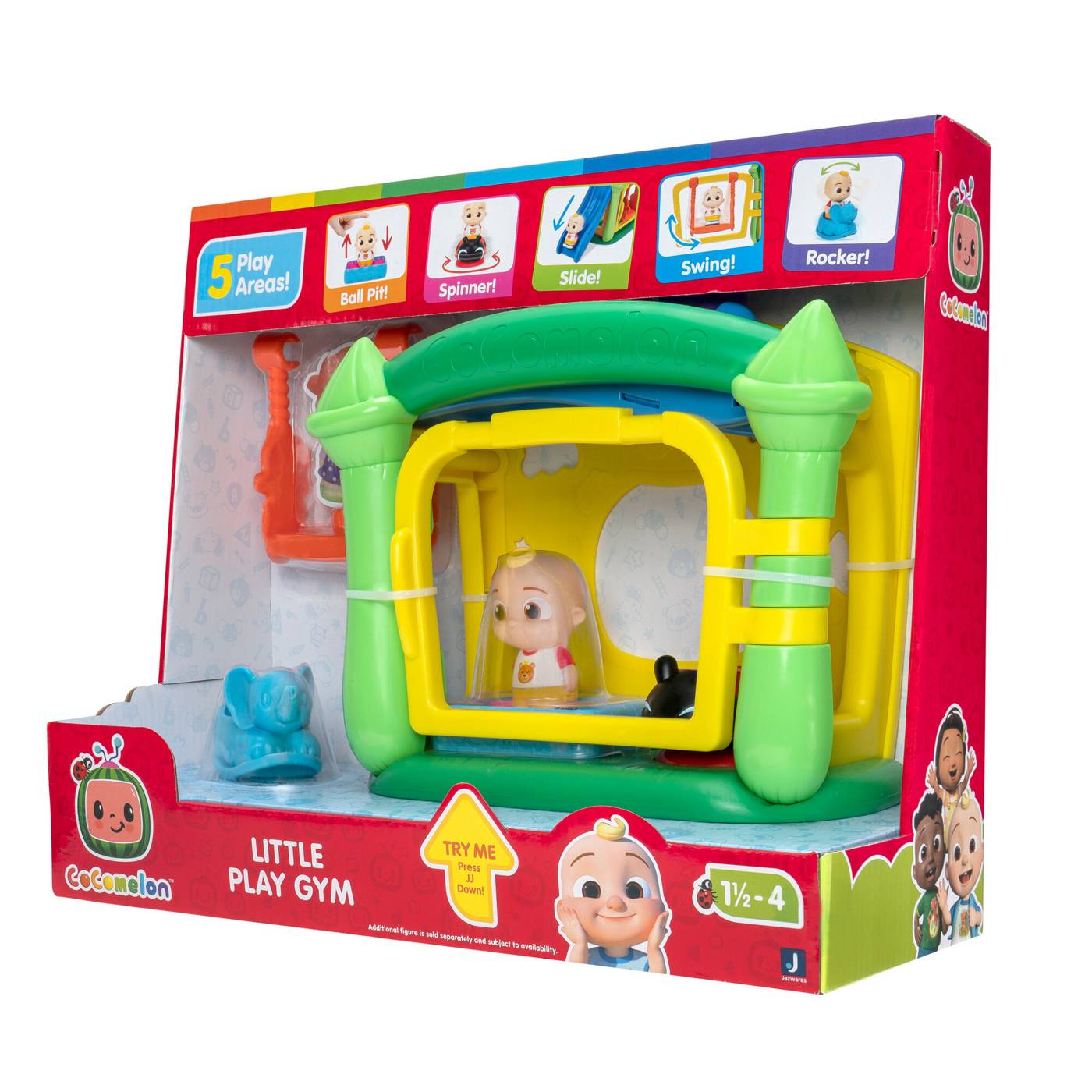 CoComelon Little Play Gym Playset - Five Play Areas Featuring JJ Figure -  Carry & Go - Toys for Toddlers and Preschoolers