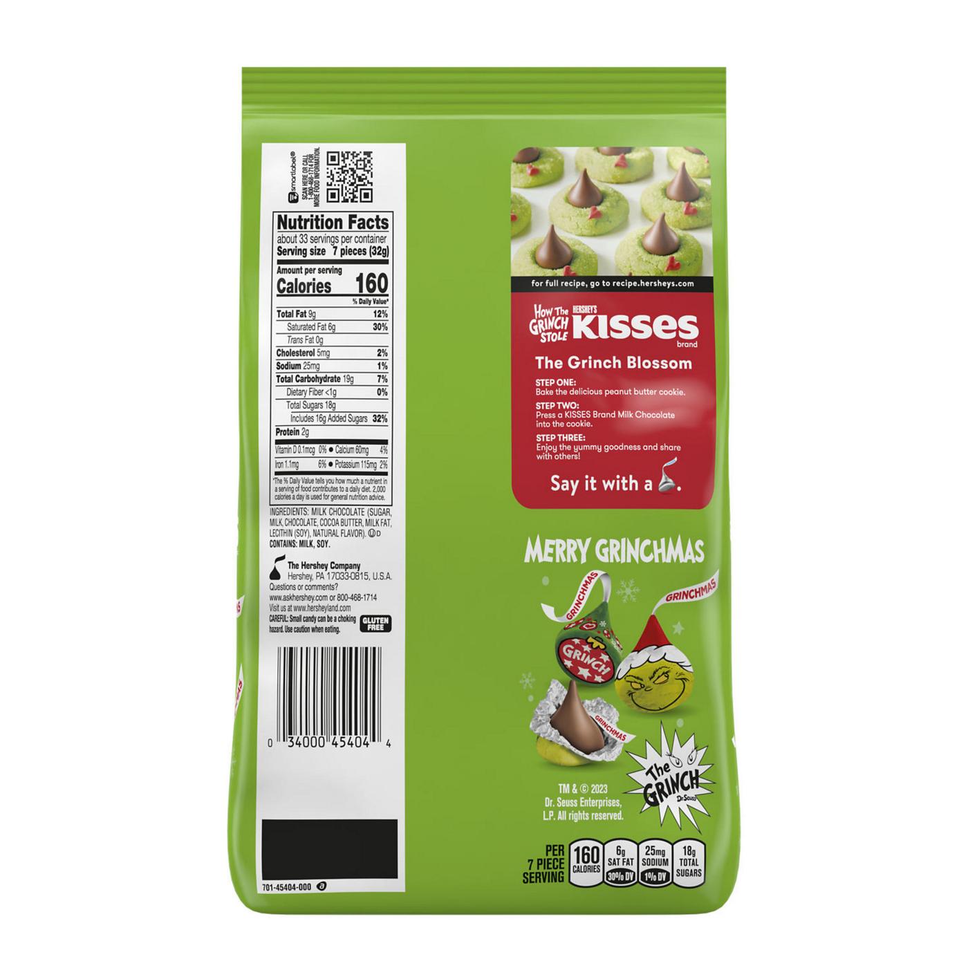 Hershey's Kisses Grinch Milk Chocolate Christmas Candy; image 2 of 8