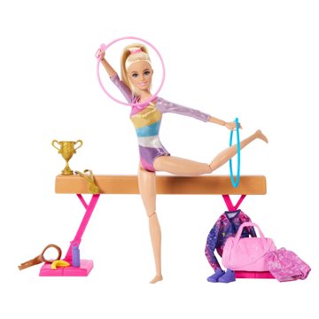 Barbie Gymnastics Playset with Blonde Fashion Doll