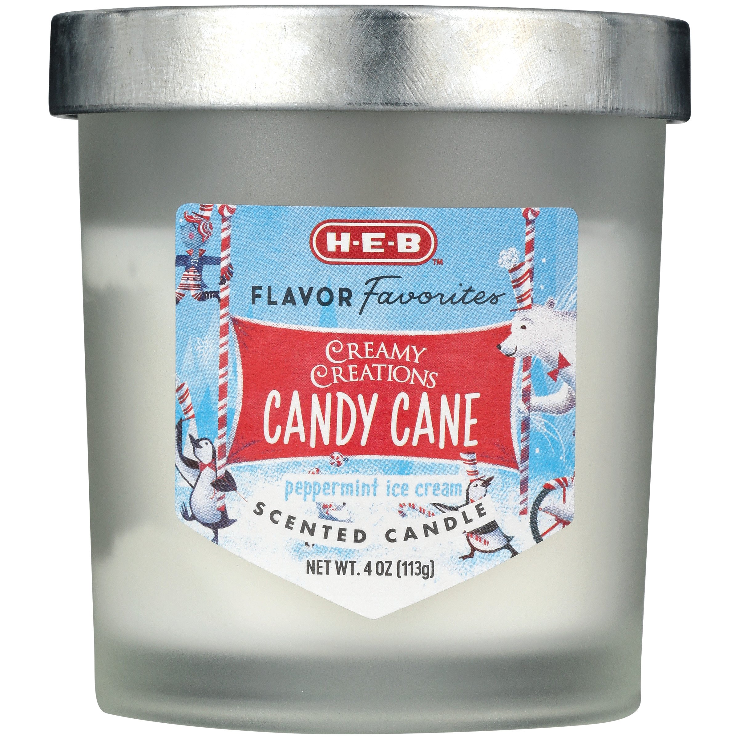 HEB Flavor Favorites Creamy Creations Candy Cane Scented Candle
