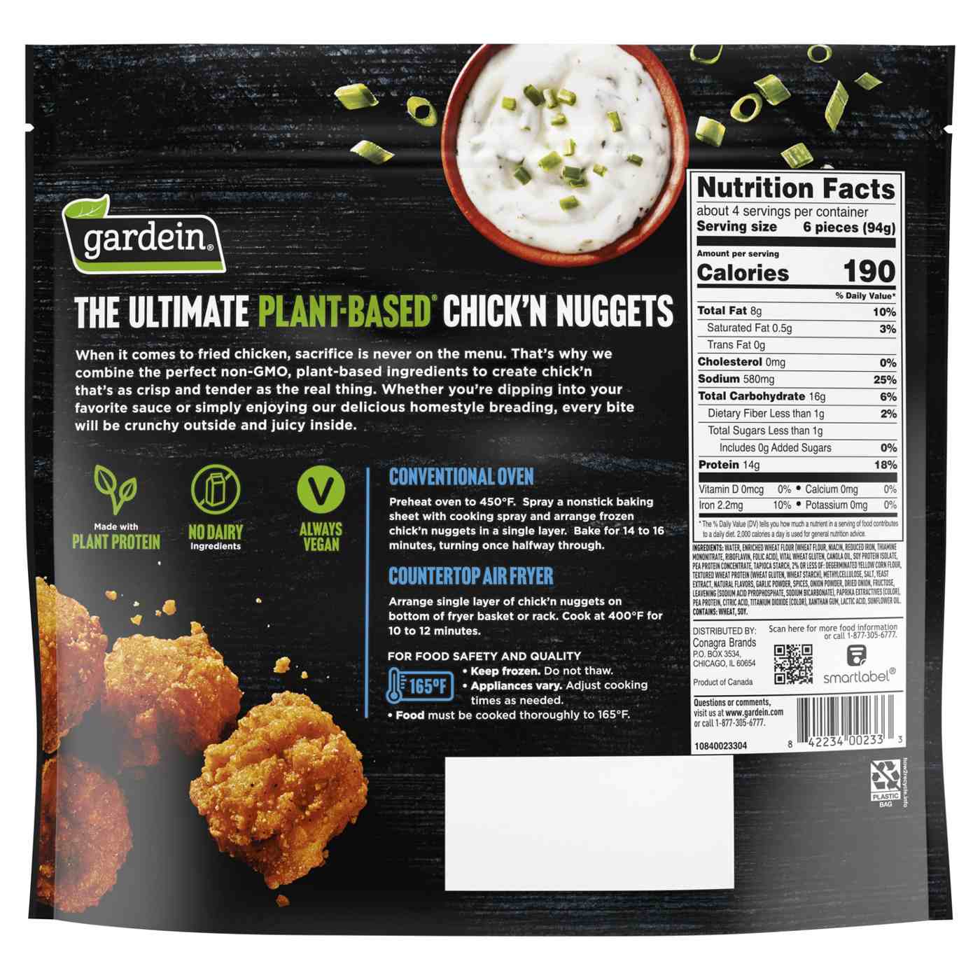 Gardein Ultimate Plant Based Chick'n Nuggets; image 4 of 4