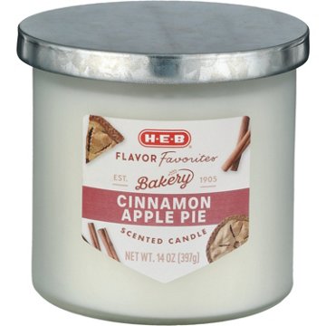 H-E-B Flavor Favorites Bakery Cinnamon Apple Pie Scented Candle