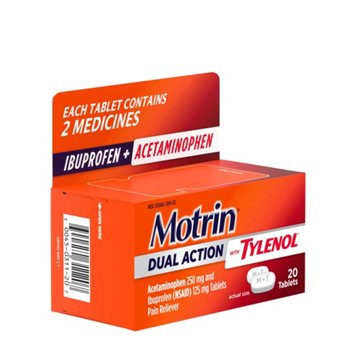 Motrin Dual Action with Tylenol Pain Relief Tablets