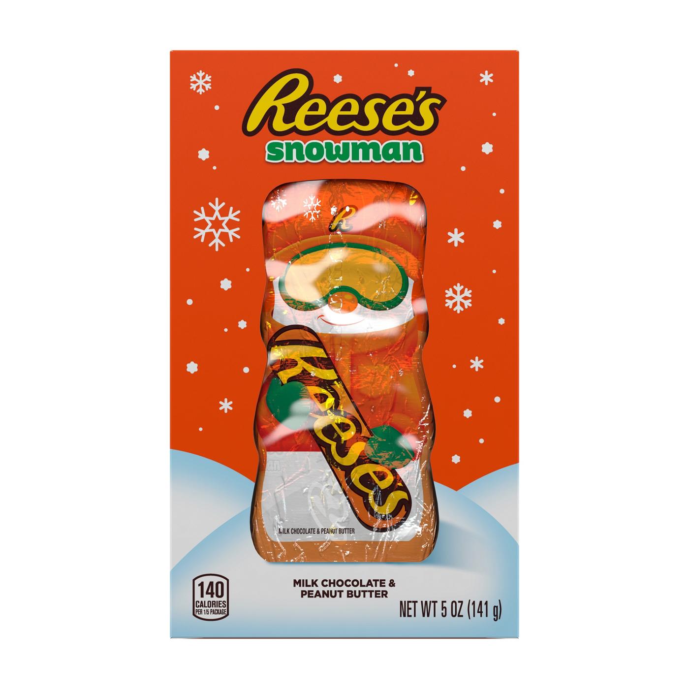 Reese's Milk Chocolate & Peanut Butter Snowman Christmas Candy; image 1 of 7