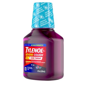 Tylenol Cold Extra Strength Cough + Sore Throat Night Liquid