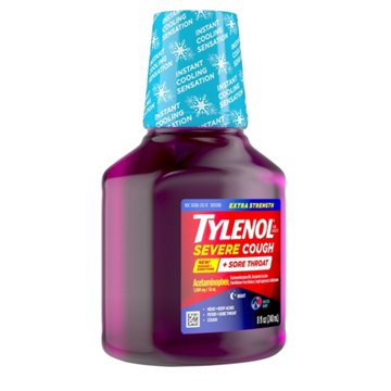 Tylenol Cold Extra Strength Cough + Sore Throat Night Liquid
