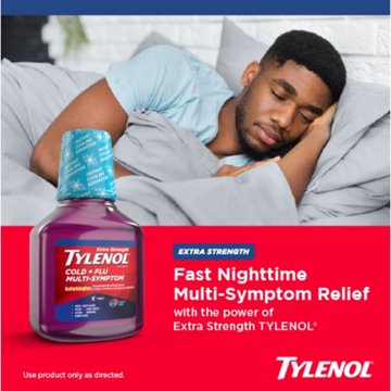 Tylenol Cold Extra Strength Cough + Sore Throat Night Liquid