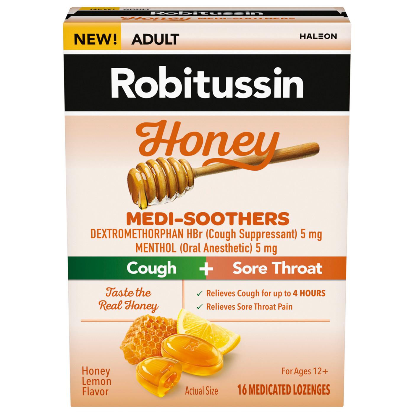 Robitussin Medi-Soothers Cough + Sore Throat Lozenges; image 1 of 8