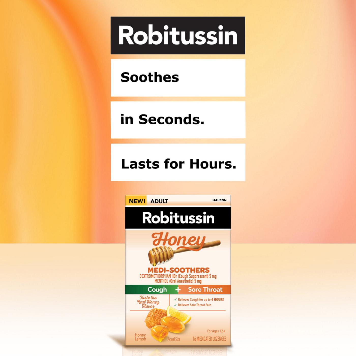 Robitussin Medi-Soothers Cough + Sore Throat Lozenges; image 2 of 8