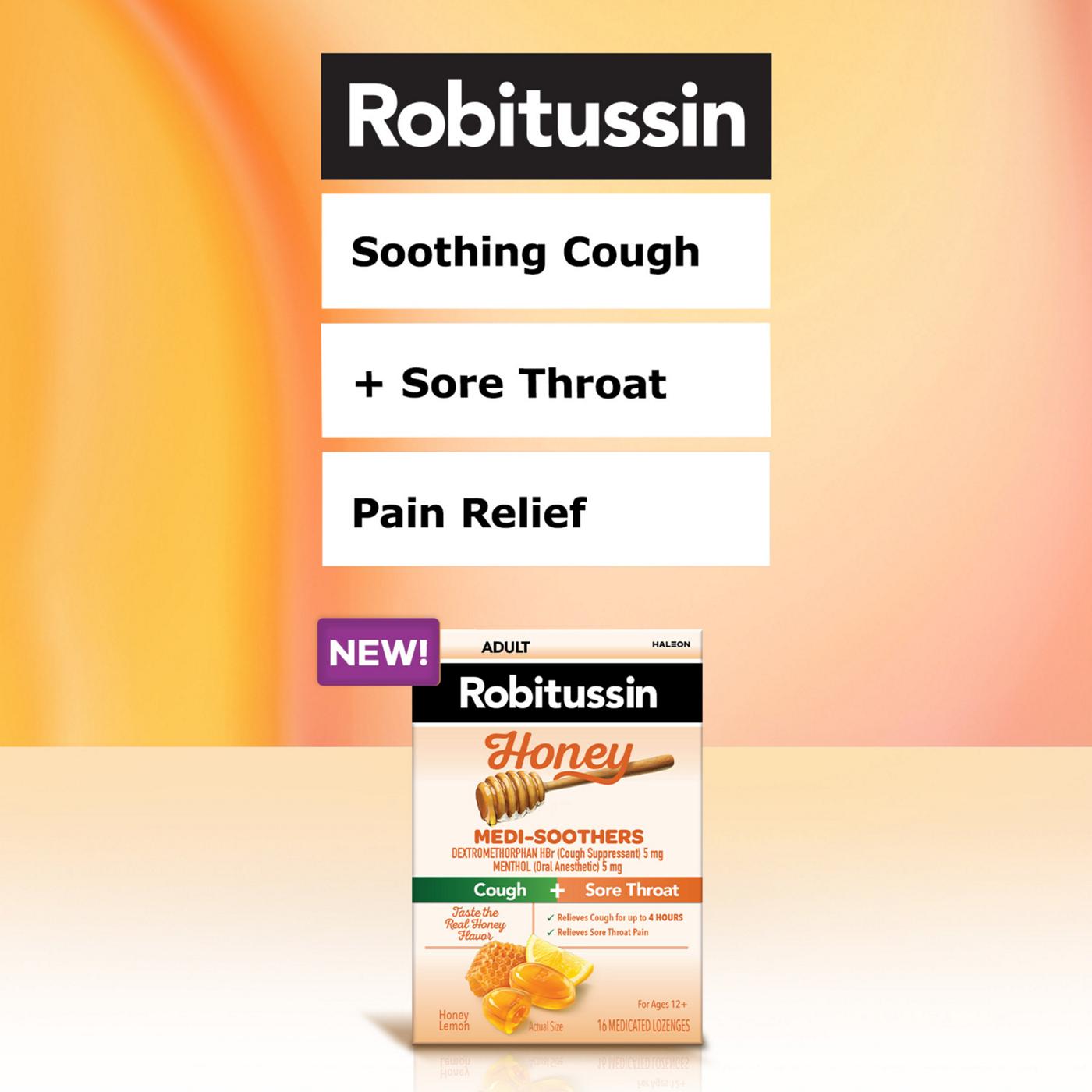 Robitussin Medi-Soothers Cough + Sore Throat Lozenges; image 3 of 8