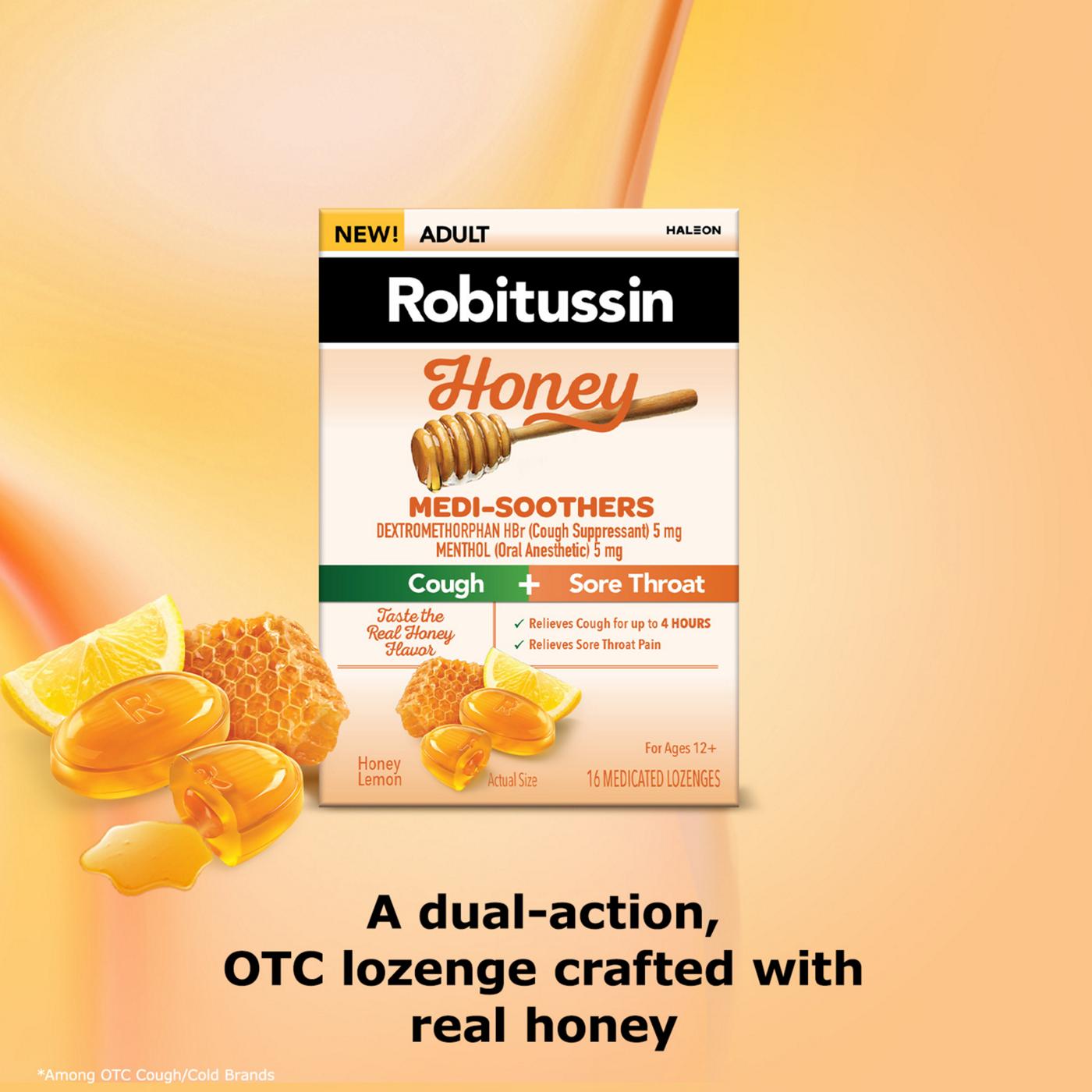 Robitussin Medi-Soothers Cough + Sore Throat Lozenges; image 4 of 8