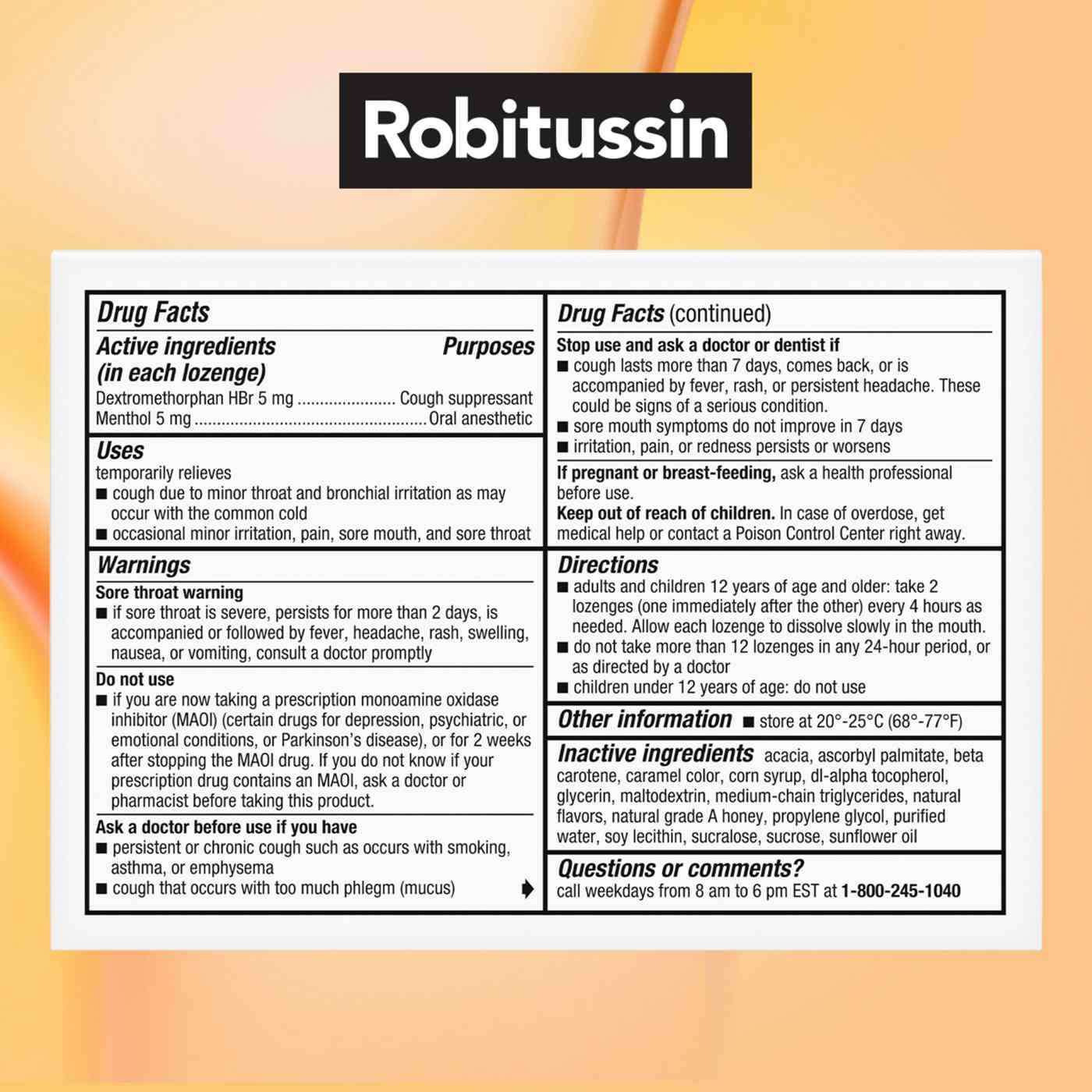 Robitussin Medi-Soothers Cough + Sore Throat Lozenges; image 5 of 8