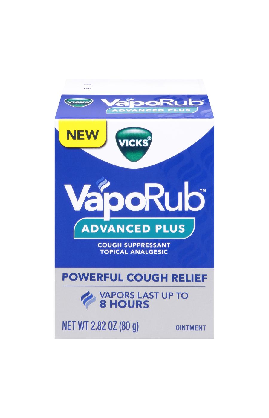 Vicks VapoRub Advanced Plus Cough Suppressant; image 1 of 2