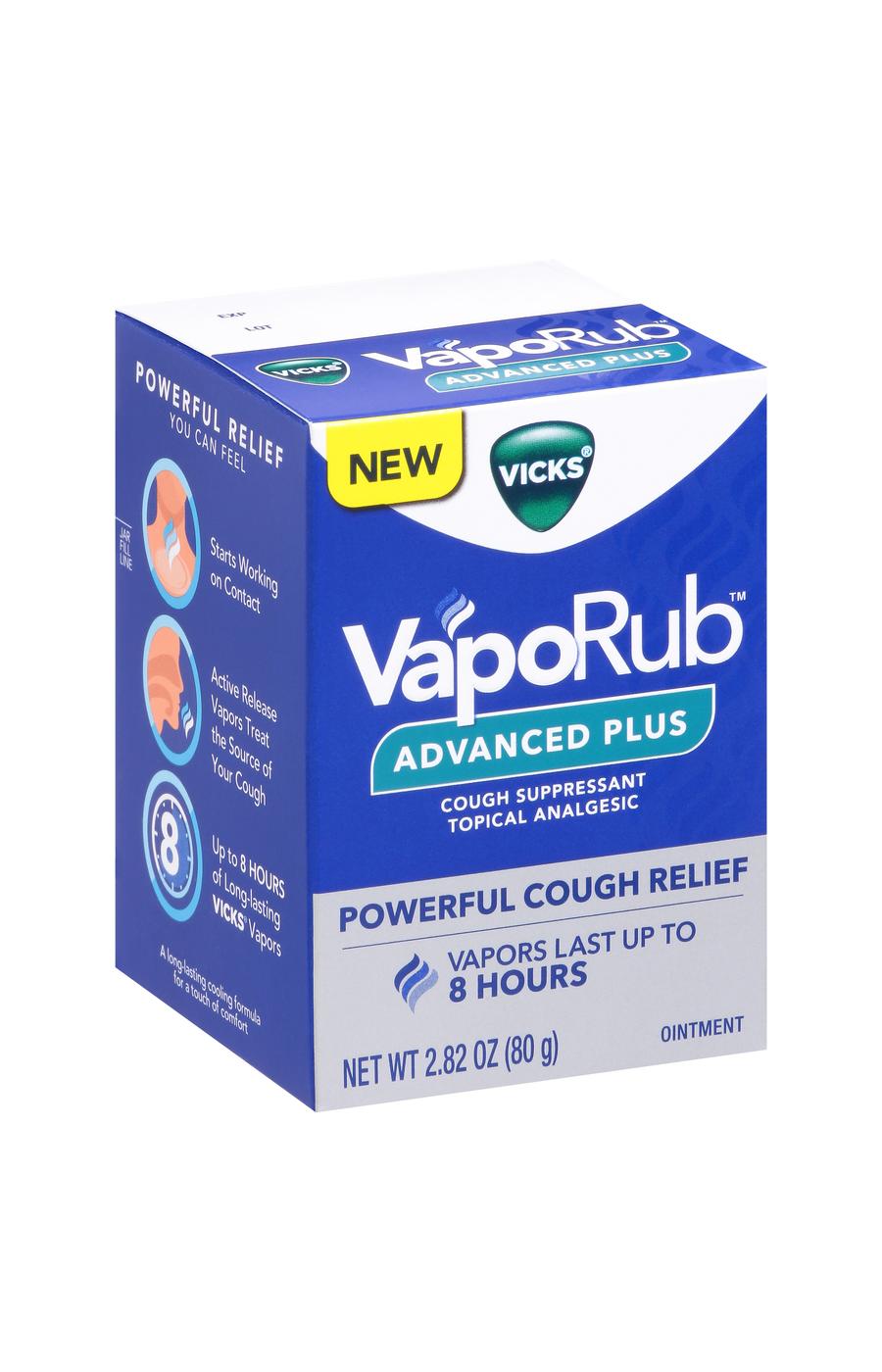 Vicks VapoRub Advanced Plus Cough Suppressant; image 2 of 2