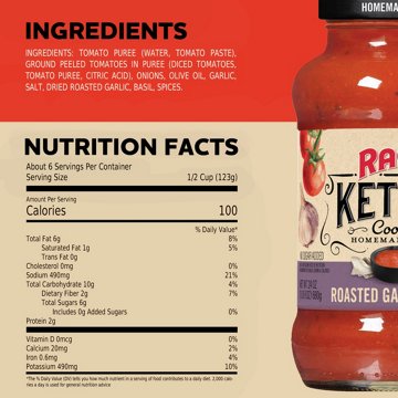 Ragu Kettle Cooked Roasted Garlic Sauce, 24 oz