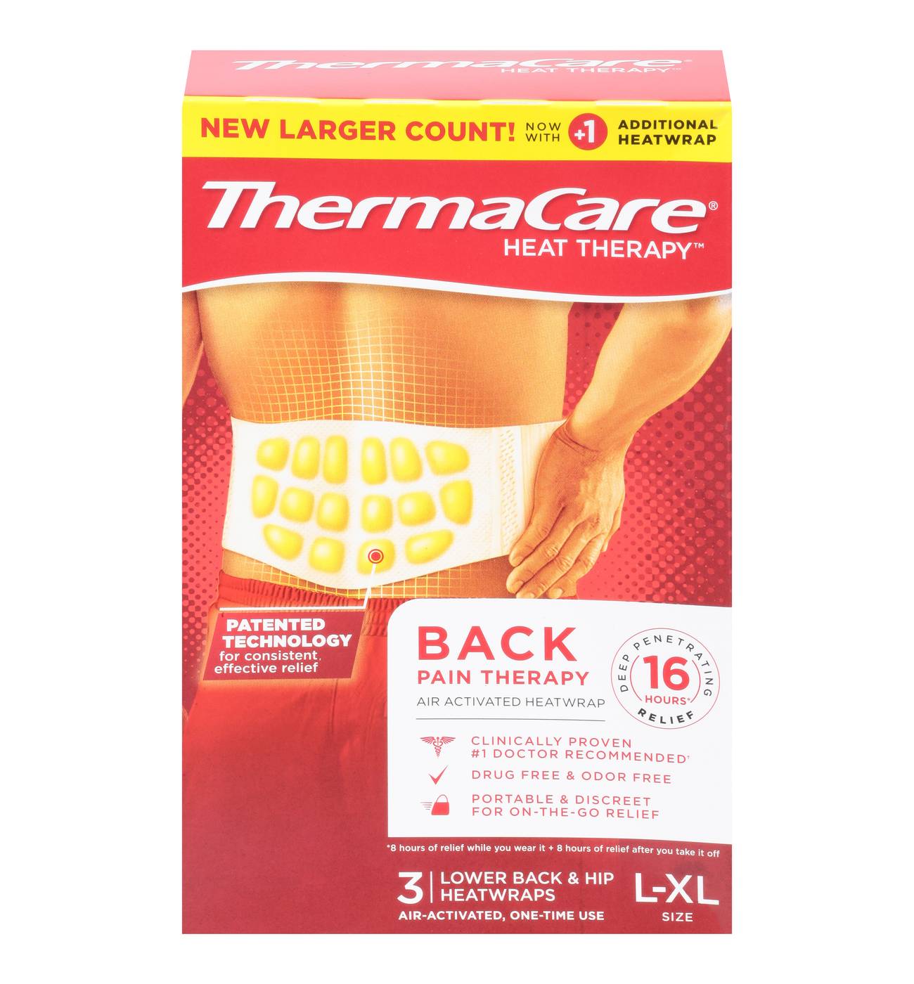 ThermaCare Back Pain Therapy Heatwraps; image 1 of 9