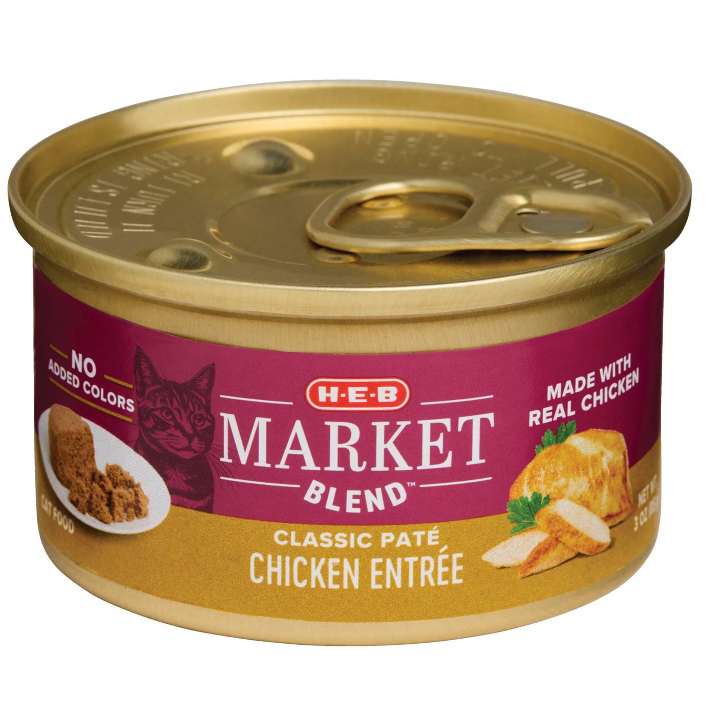 H-E-B Market Blend Classic Pate Wet Cat Food Can - Chicken Entrée; image 1 of 2