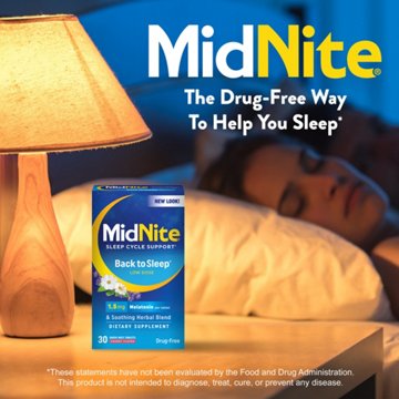 Midnite Back To Sleep 1.5 mg Melatonin Sleep Aid Quick Melt Tablets - Cherry, 30 Tablets, 30 ct