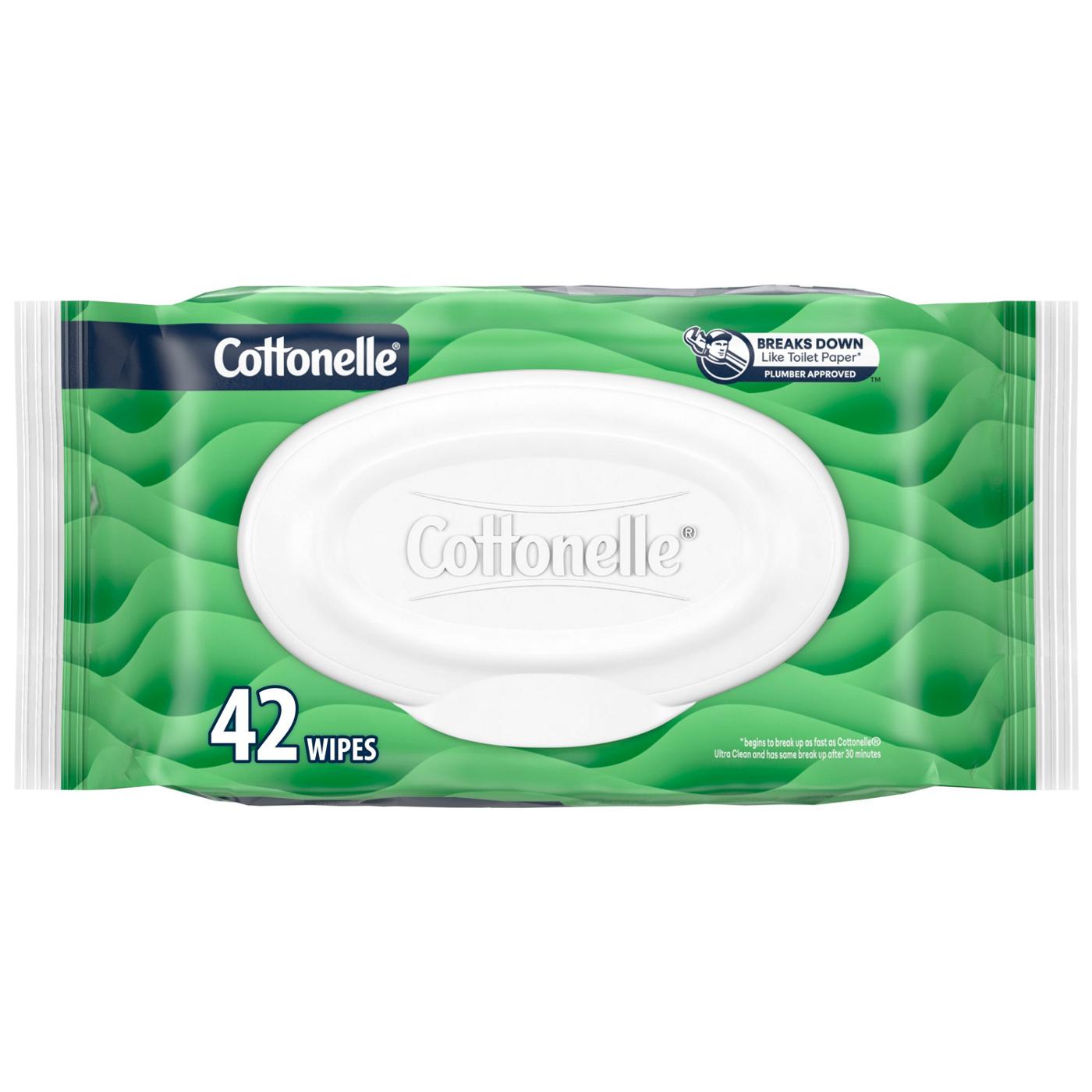 Cottonelle GentlePlus Flushable Wet Wipes with Aloe & Vitamin E; image 1 of 7