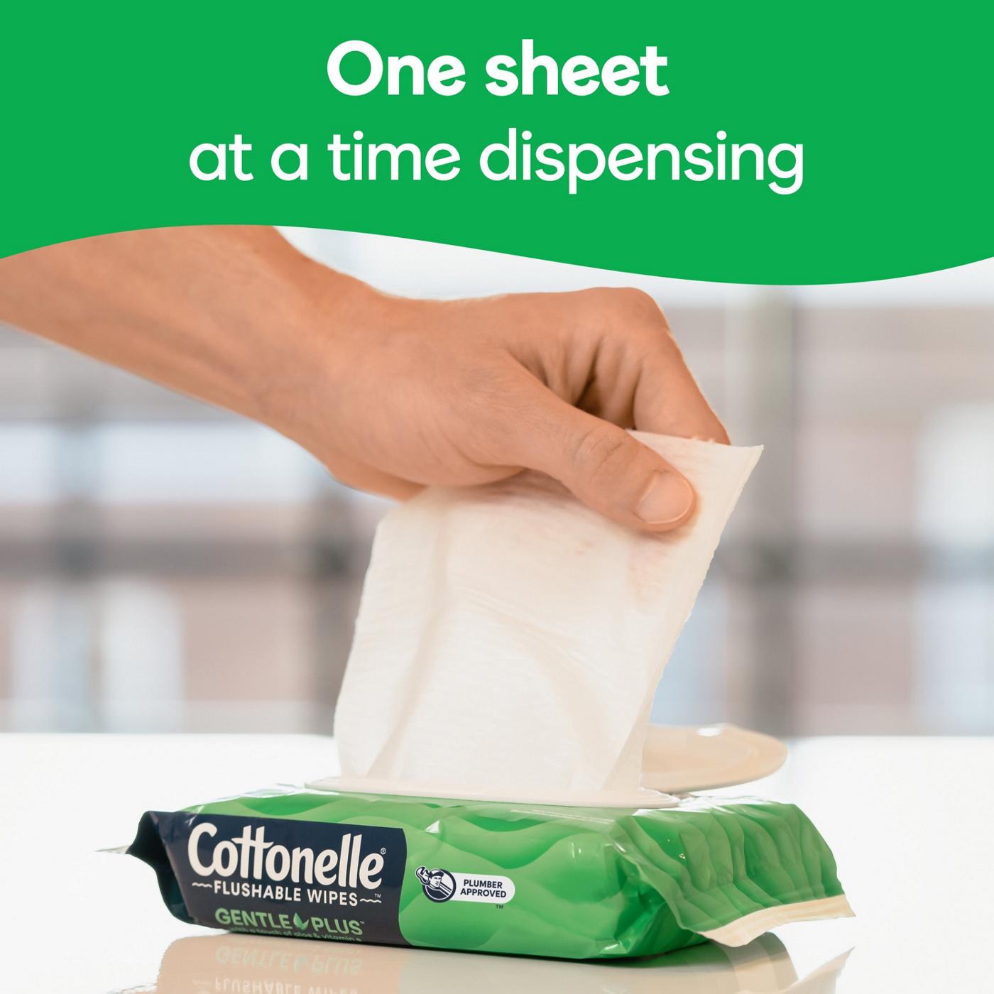 Cottonelle GentlePlus Flushable Wet Wipes with Aloe & Vitamin E; image 5 of 7