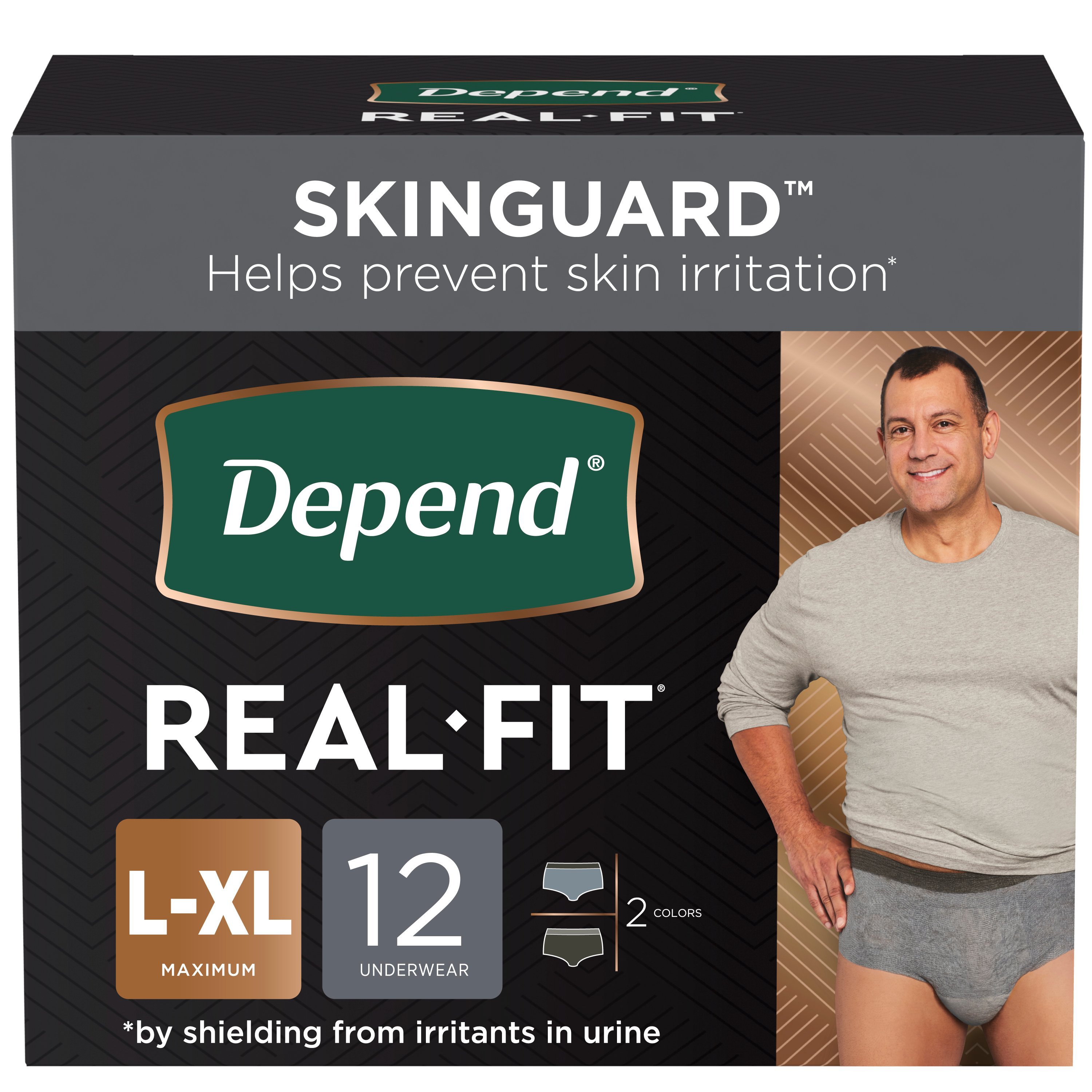 Depend Real Fit Men's Maximum Underwear L/XL Shop Incontinence at HEB