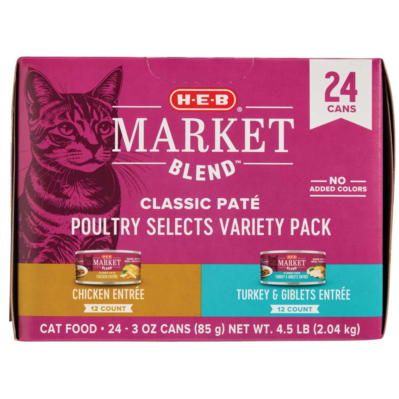 H-E-B Market Blend Classic Pate Wet Cat Food Value Pack - Poultry Selects; image 1 of 2