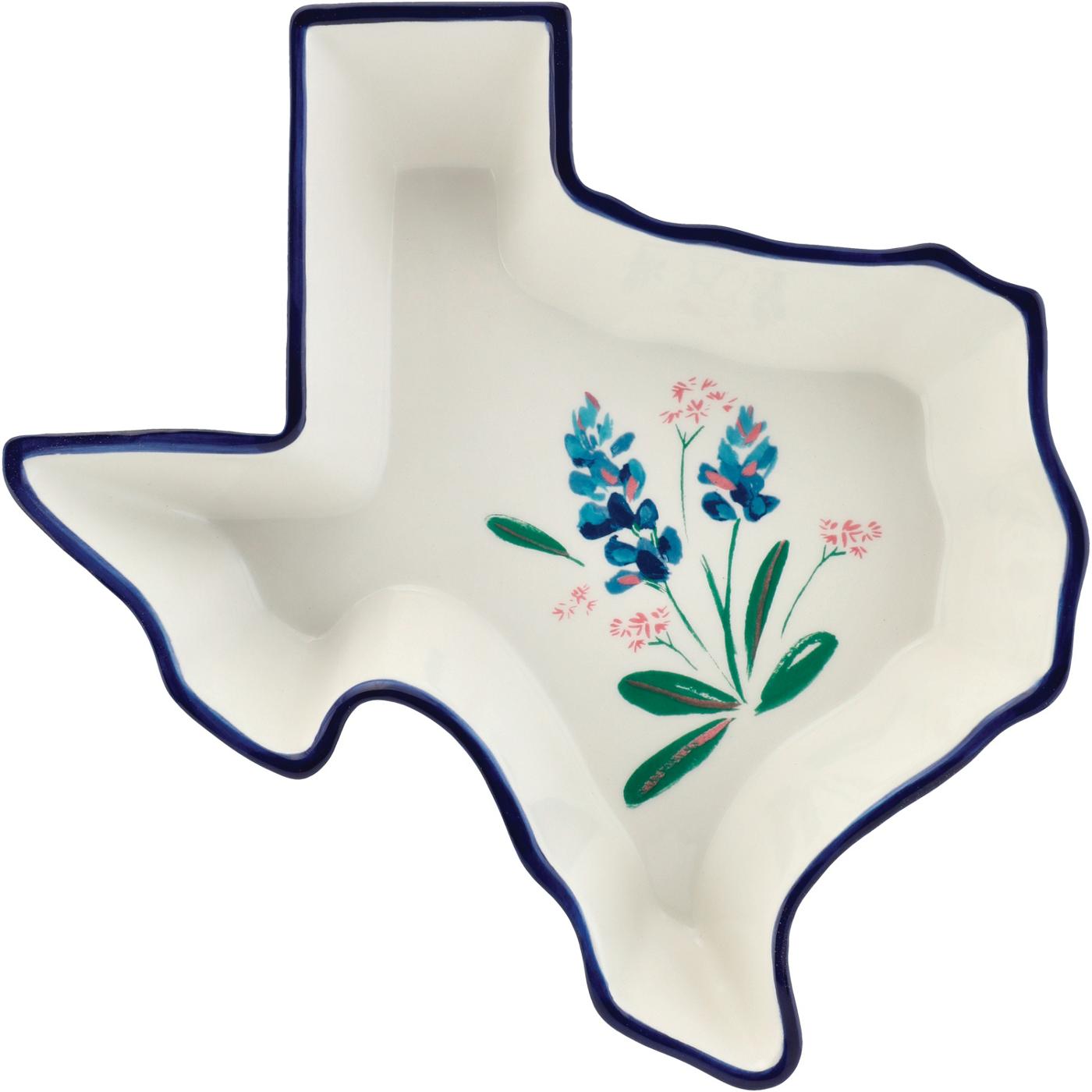 Destination Holiday Texas Shape Bluebonnet Bowl; image 1 of 2