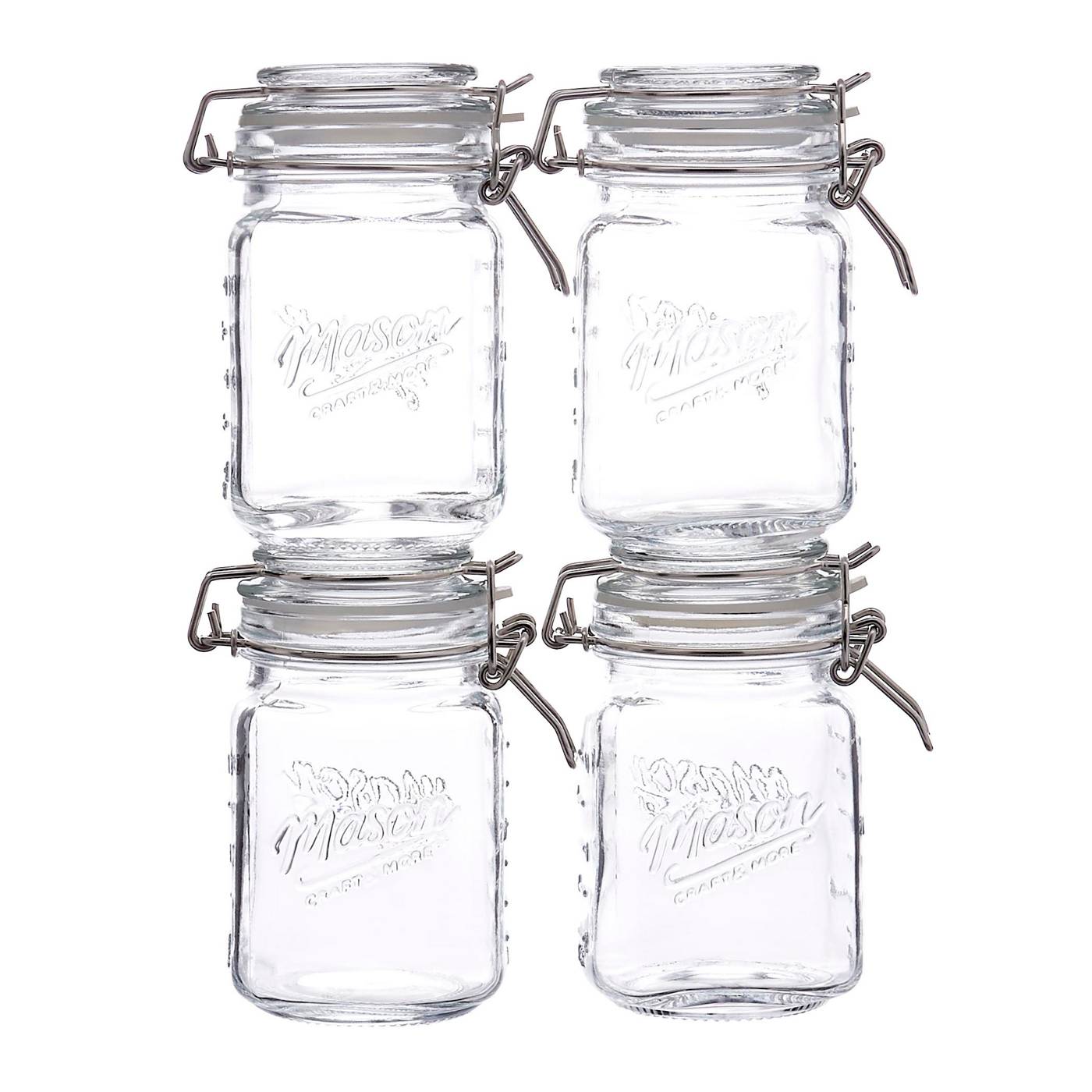 Mason Craft & More Glass Mini Preserving Jars, 12 oz Shop Food
