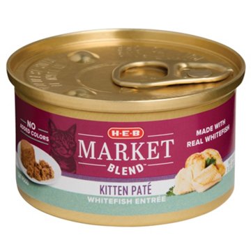 H-E-B Market Blend Classic Pate Wet Kitten Food Can - Whitefish Entrée