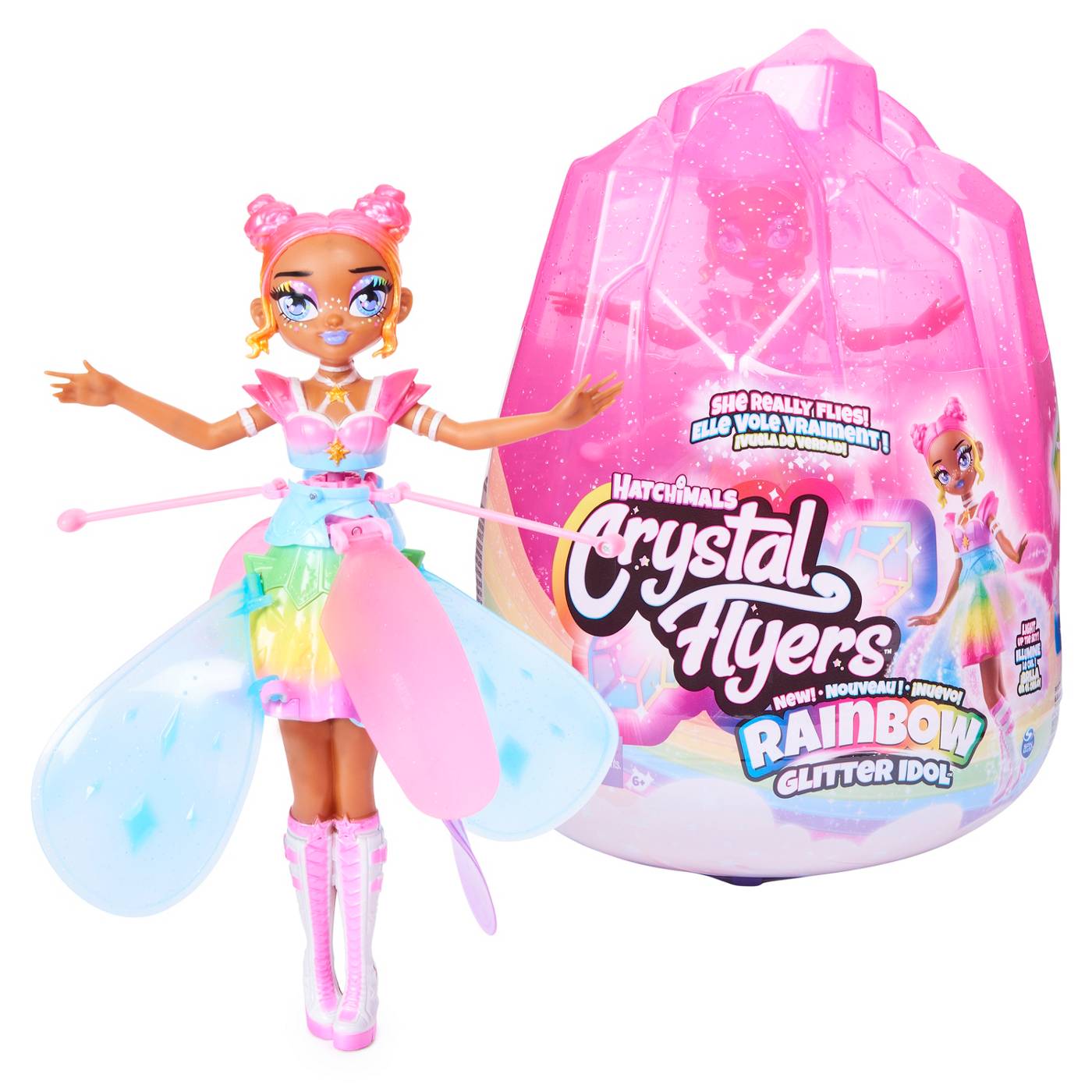 Hatchimals Crystal Flyer Rainbow Glitter Idol; image 4 of 9