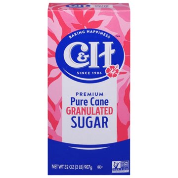C&H Pure Cane Granulated Sugar, 2 lbs