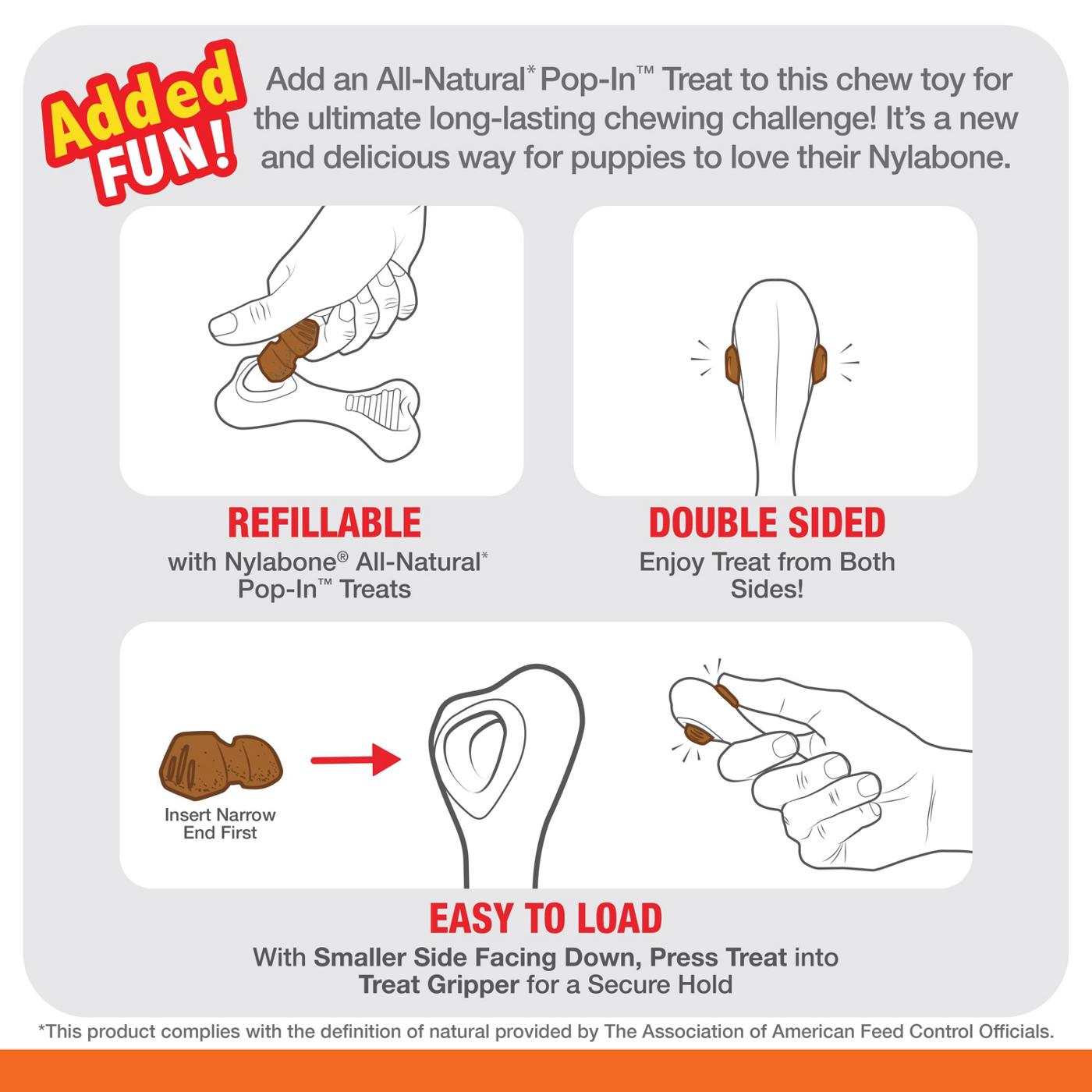 Nylabone Knuckle Bone Pop In Treat Small; image 3 of 9