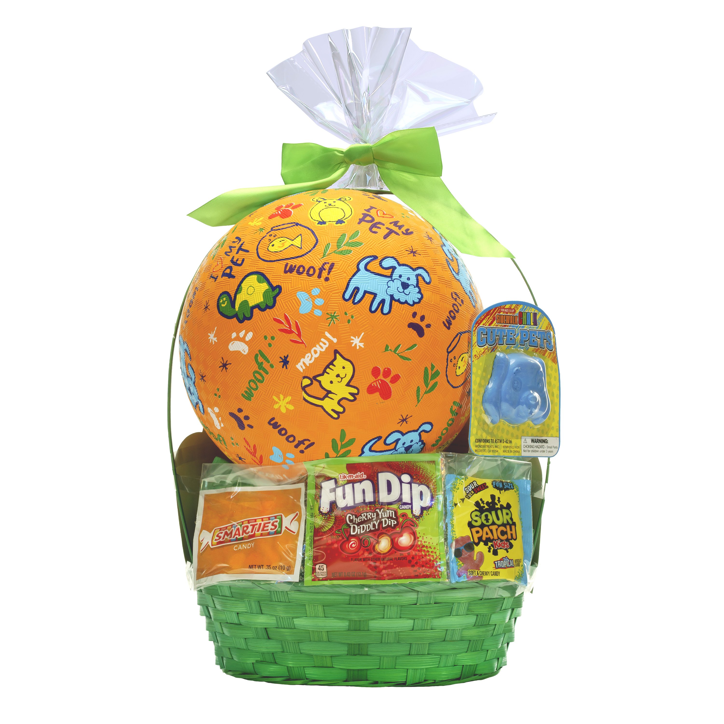 Easter Basket Gift Baseball Playset and Candies, Wondertreats 