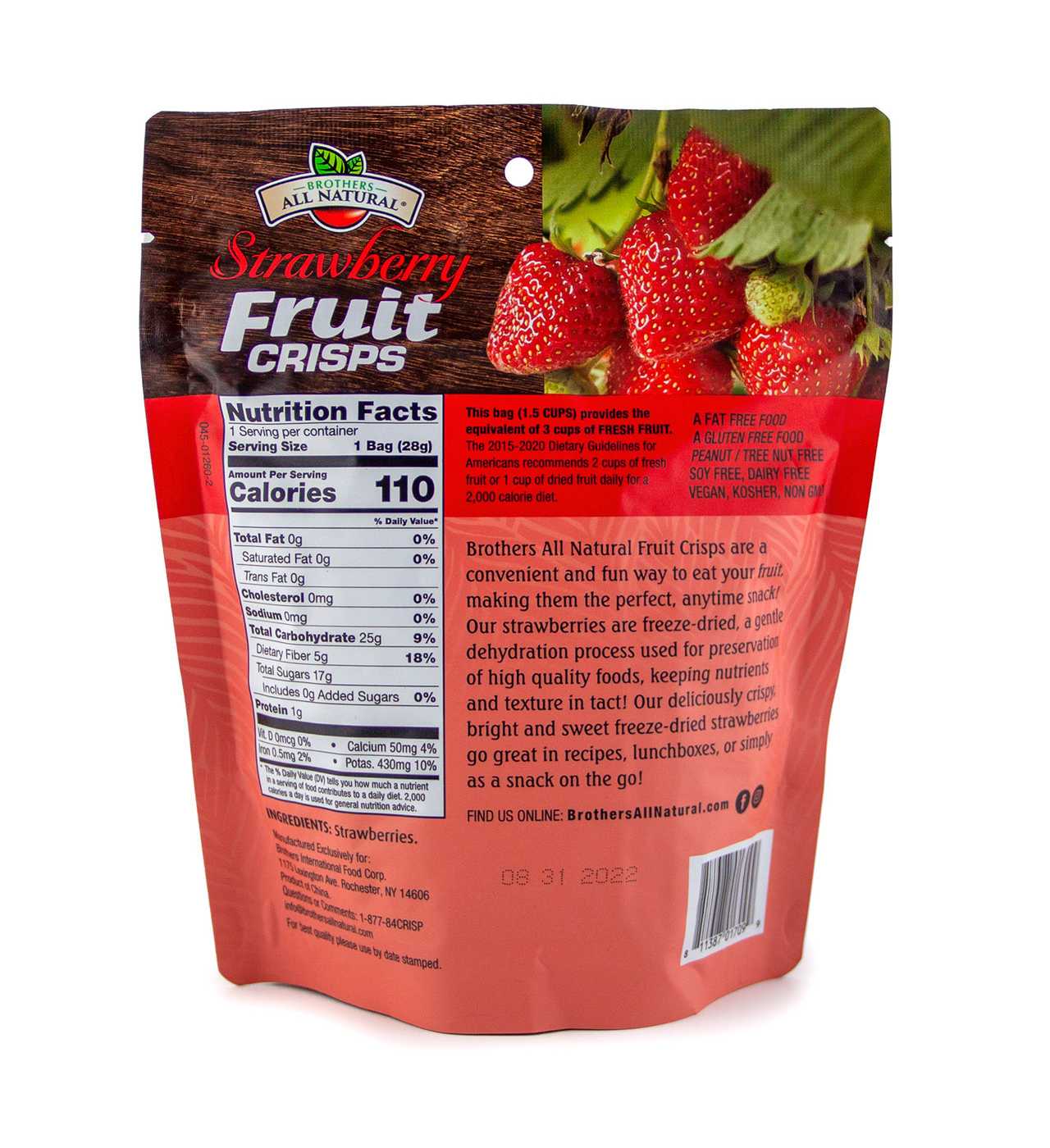 Brothers All Natural Strawberry Fruit Crisps; image 2 of 3