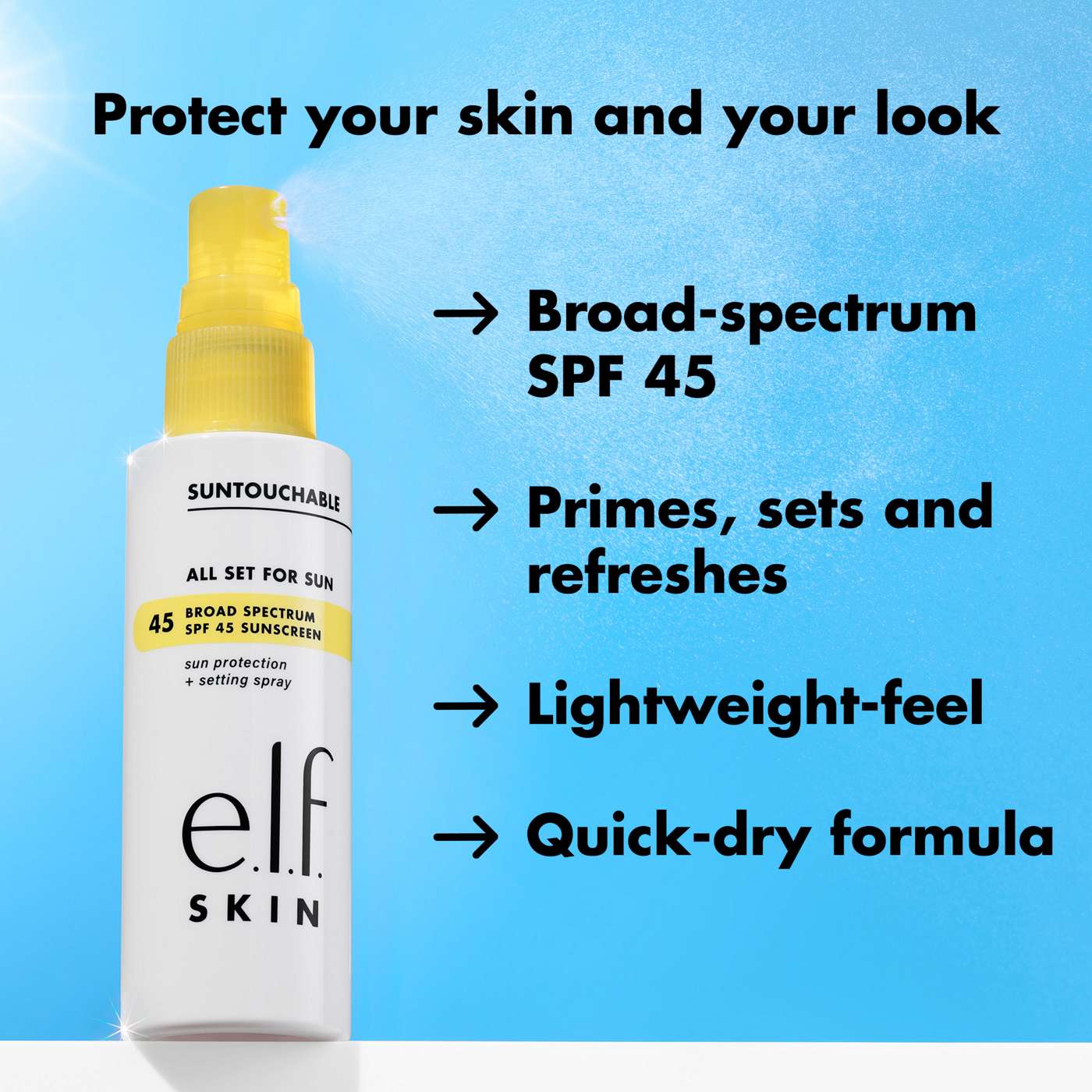 e.l.f. SKIN Suntouchable All Set For Sun Sunscreen SPF 45; image 10 of 12