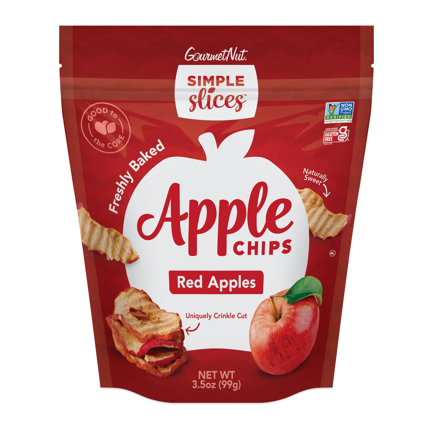 Gourmet Nut Simple Slices Apple Chips Red Apples; image 1 of 2