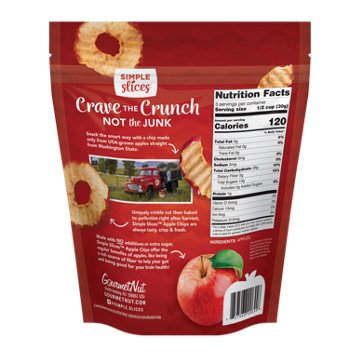 Gourmet Nut Simple Slices Apple Chips Red Apples, 3.5 oz