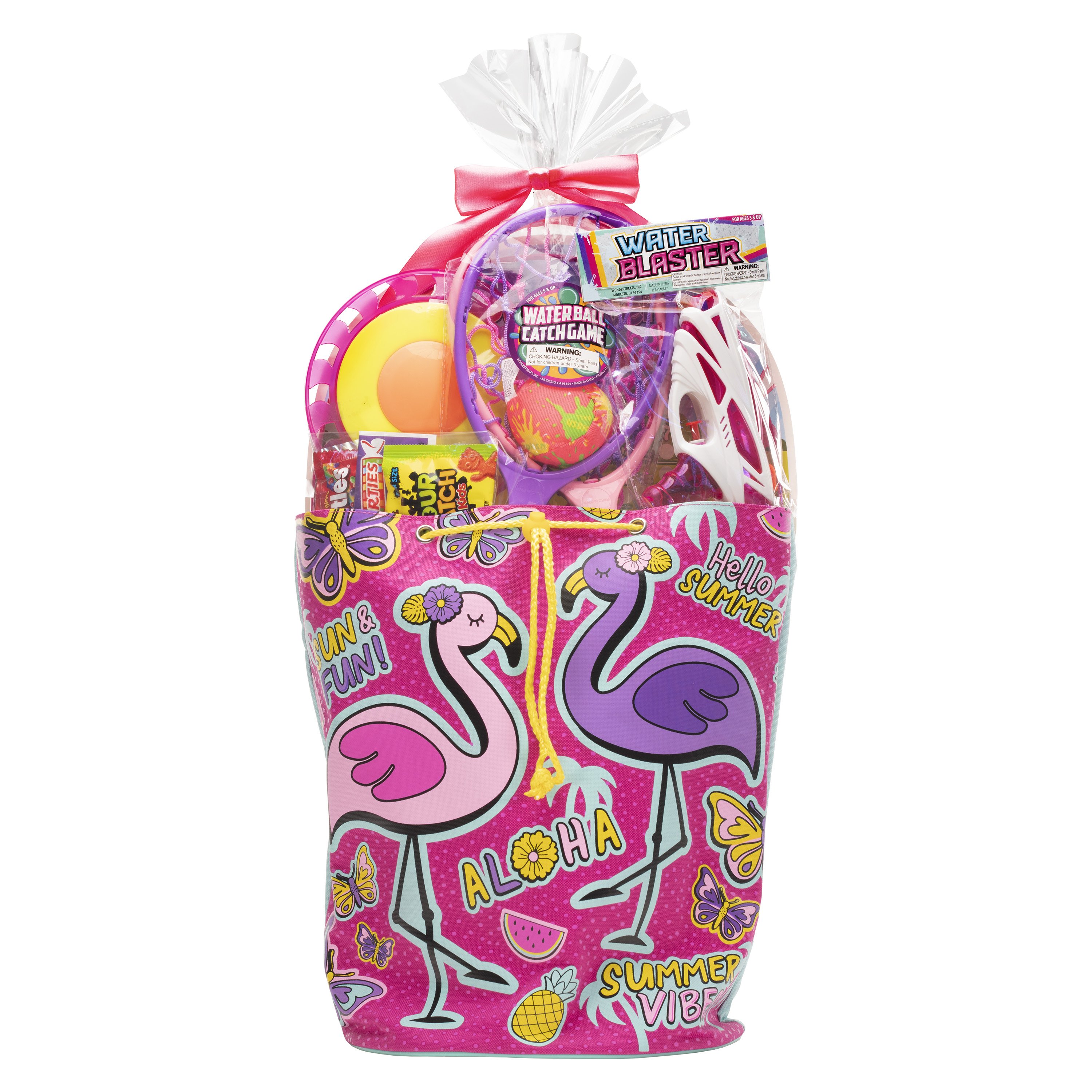 Wondertreats Flamingo Drawstring Pack Easter Gift Basket Shop Gift