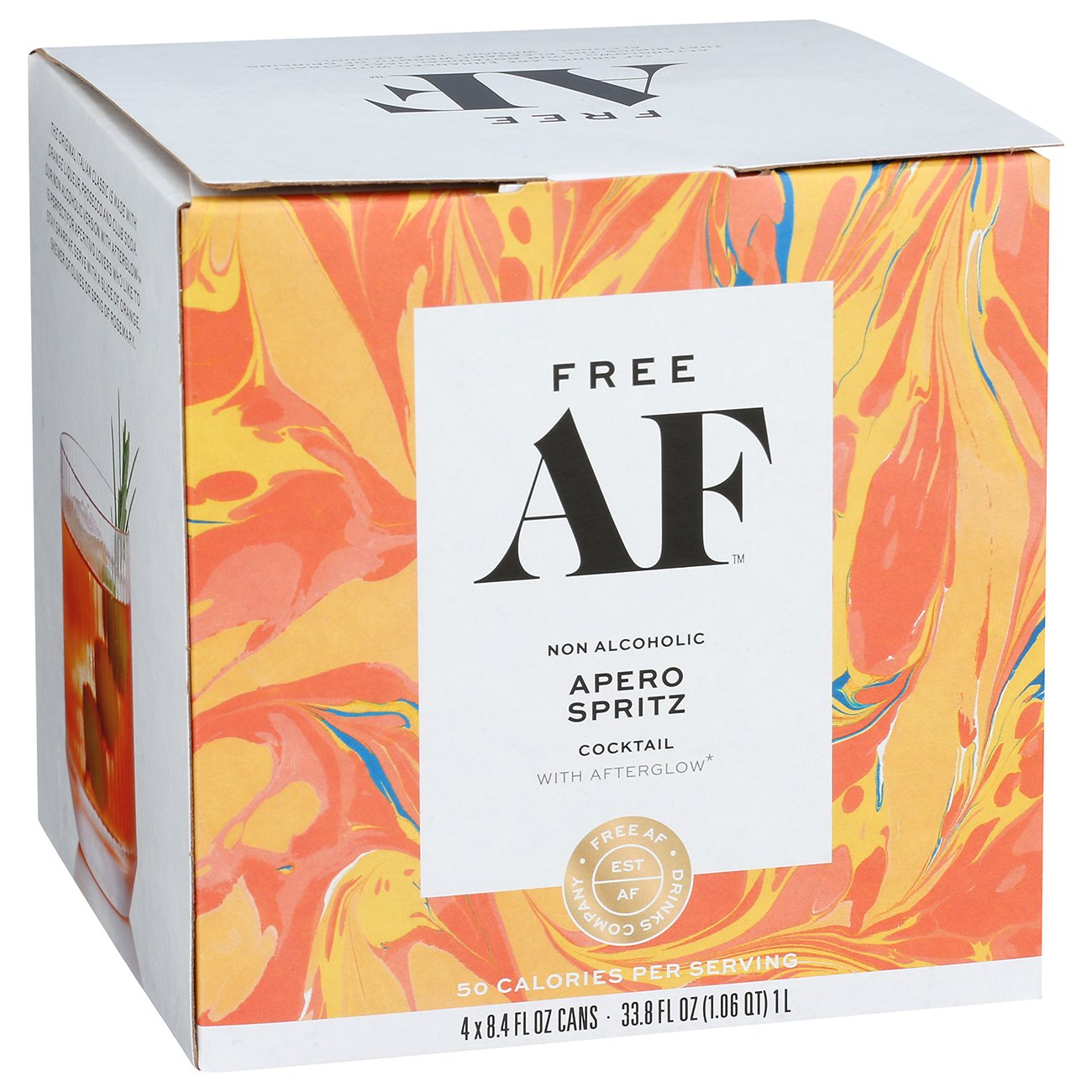 Free AF Non Alcoholic Apero Spritz Cocktail 4 pk Cans, 8.4 oz