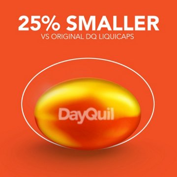 Vicks DayQuil Ultra Concentrated Liquicaps, Cold & Flu Over-the-Counter Medicine, Powerful Multi-Symptom Daytime Relief