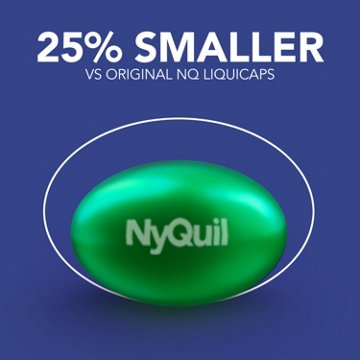 Vicks NyQuil Ultra Concentrated Liquicaps, Cold & Flu Over-the-Counter Medicine, Powerful Multi-Symptom Nighttime Relief