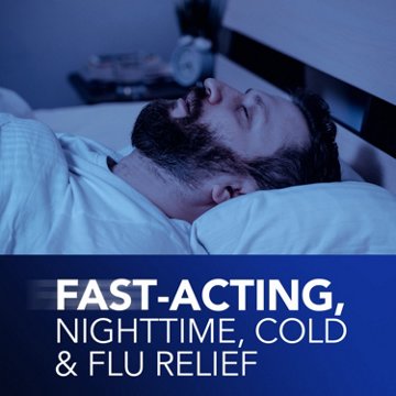 Vicks NyQuil Ultra Concentrated Liquicaps, Cold & Flu Over-the-Counter Medicine, Powerful Multi-Symptom Nighttime Relief