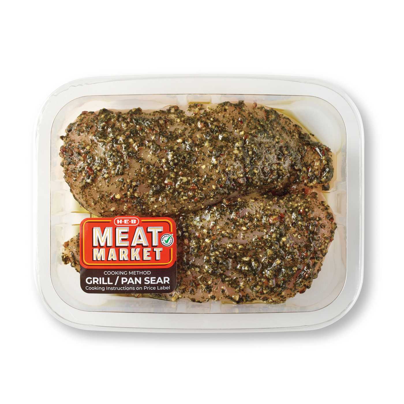 H-E-B Meat Market Marinated Chicken Breasts – Basil Pesto; image 1 of 3