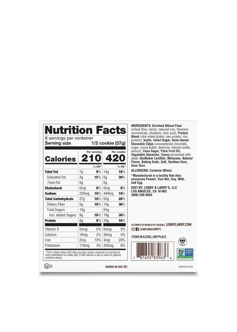 Lenny & Larry's The Complete Cookie Multipack - 16g Protein Double Chocolate; image 3 of 3